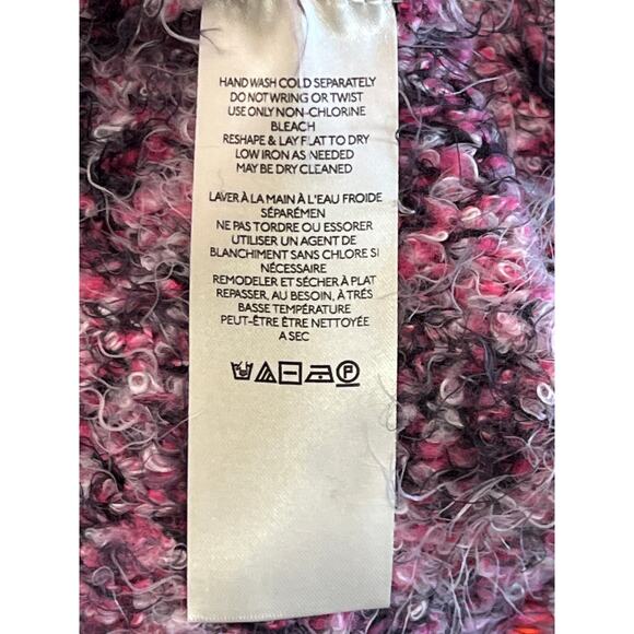 Free People Stellar Knit Pullover Sweater Pink Boucle Collared Button Size S - Picture 12 of 12